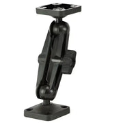 Black adjustable mounting bracket for 0150 Scotty Inc. Ball Mount System with universal plate