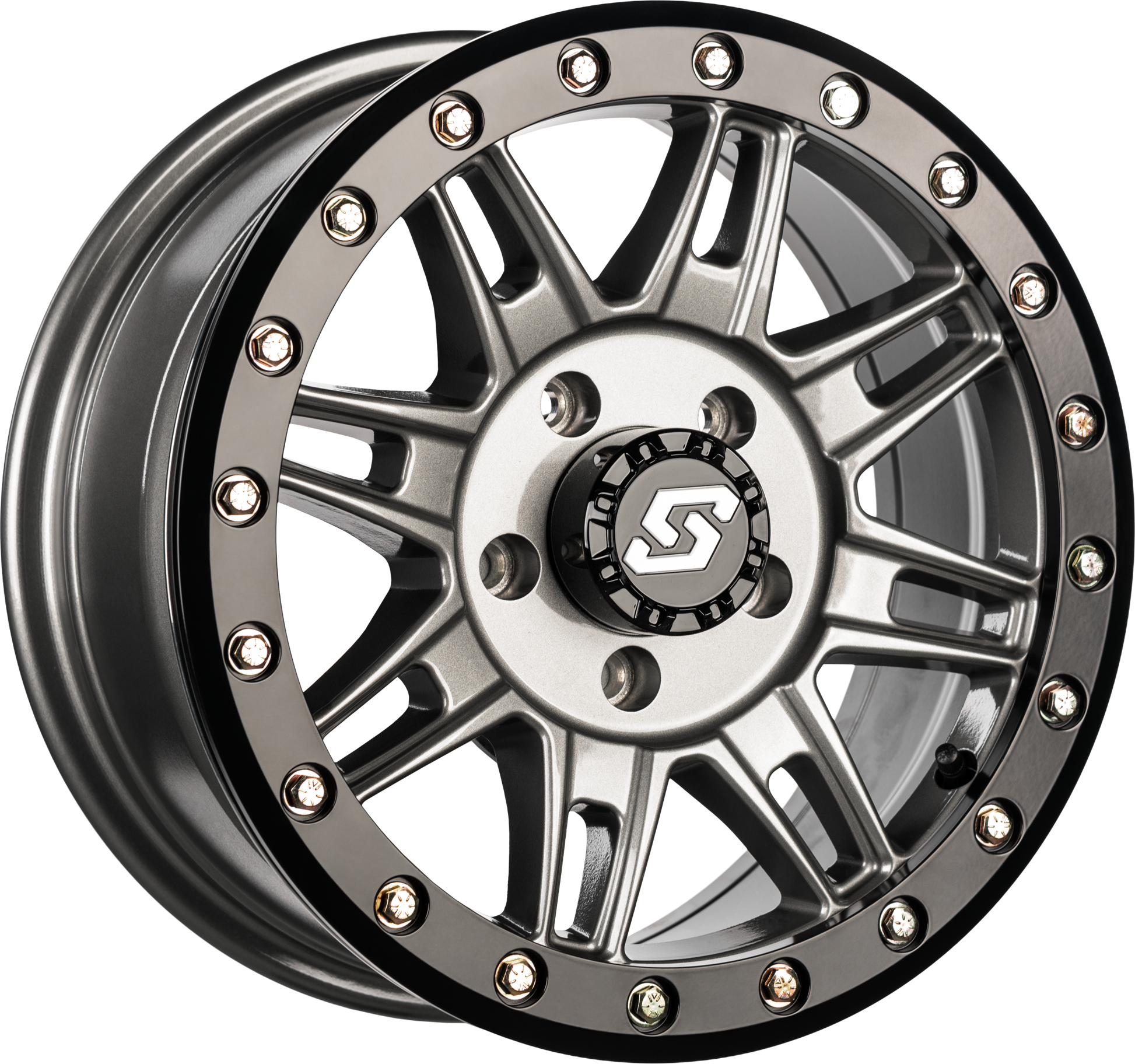 Sedona Clutch Beadlock Wheel A-S24G-57037+10 - Gunmetal Black Bdlk 15X7 137 10MM