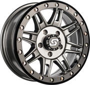 Sedona Clutch Beadlock Wheel A-S24G-47037+10 - Gunmetal Black Bdlk 14X7 137 10MM