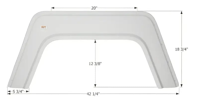 01738 Icon 42 1/4’X18 3/4’Polar Wht - Fender Skirt