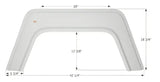 01738 Icon 42 1/4’X18 3/4’Polar Wht - Fender Skirt