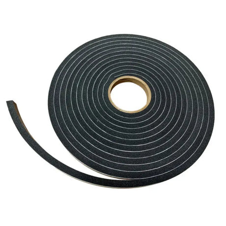 Black 25-foot roll of AP Products Frameless Window Foam Seal, ideal for securing frameless windows in RVs, trucks, automotive, powersports, off-road, marine, interior, exterior, and truck bed applications. RV Hardware, AVADA - Best Sellers