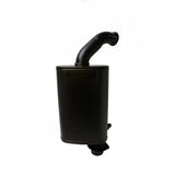 Black rectangular velocity muffler with curved pipe for 02-228-SC RV parts & accessories