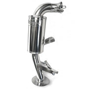 Stainless steel automotive exhaust muffler from the 02-327PL Powder Lite Muffler line