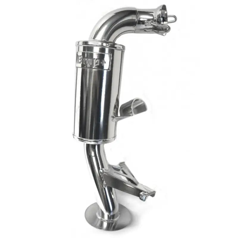 Stainless steel automotive exhaust muffler from the 02-327PL Powder Lite Muffler line