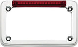 02001 Led License Plate Frame Chrome W/Red Lens - LED