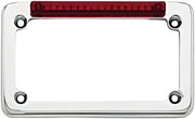 02001 Led License Plate Frame Chrome W/Red Lens - LED