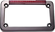 02003 Led License Plate Frame Black W/Red Lens - LED