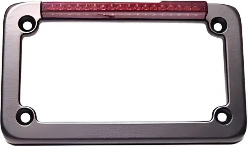 02003 Led License Plate Frame Black W/Red Lens - LED