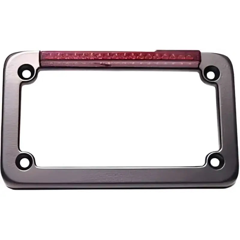 02003 Led License Plate Frame Black W/Red Lens - LED