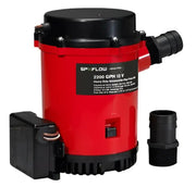 Johnson Pump Hd Bilge Pump 2200 Gph with Ultimate Switch 12V in red and black, ideal for RV, Automotive, Powersports, off-road, marine, exterior, truck accessories, interior, truck bed, RV parts, Marine, AVADA - Best Sellers, Marine Maintenance, Must Haves.