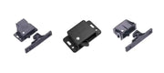 Black plastic spring loaded cab catch for secure storage in the 0238015 Key Auto Acc series