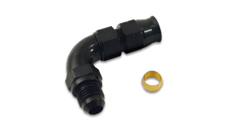 Vibrant 16585 Vibrant 90 Degree 5/16in Tube to Male -6AN Flare Adapter w/ Olive Inserts