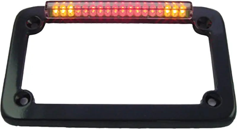02603 Led License Plate Frame Black W/Turn Signals - LED