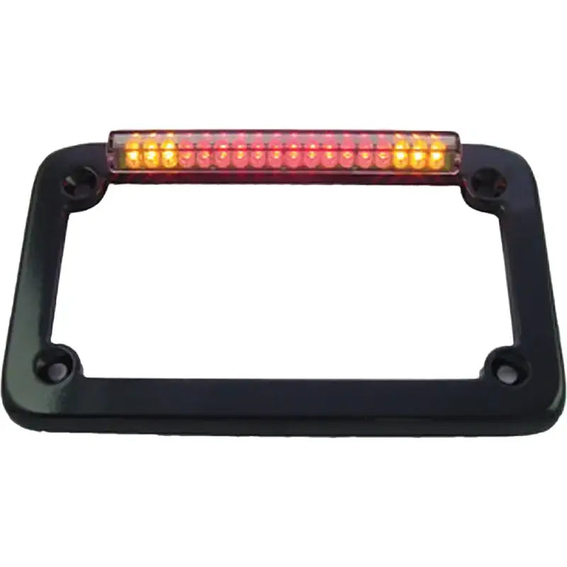 02603 Led License Plate Frame Black W/Turn Signals - LED