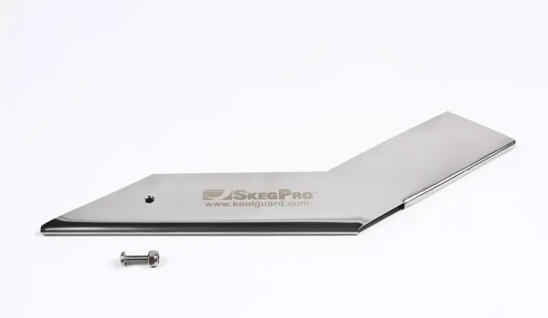 02663 Keelguard Megaware Skegpro 663 high-quality skeg protector, featuring durable construction and easy installation, with screw included for boat skeg protection.