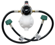 AP Products Auto-Changeover Regulator Kit 2-24 with two-stage regulator, durable cast zinc construction, and high BTU support for RVs and outdoor use.