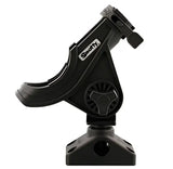 0280-BK Scotty Inc. Baitcast/Spin Rod Hldr Blk Post Mnt - Fishing Holder
