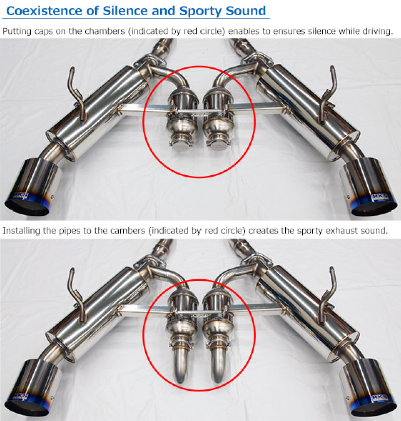 HKS 31014-KN001 HKS 2017 Infiniti Q60 Dual Hi-Power Titanium Tip Catback Exhaust
