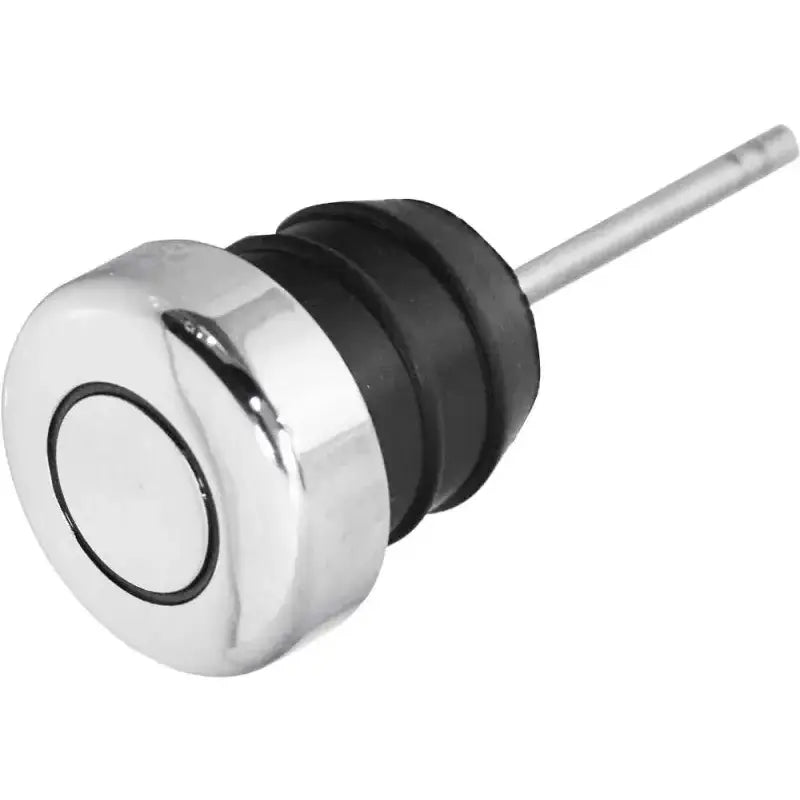 HARDDRIVE 03-0045 Oil Tank Rubber Filler Plug Chrome Short Dipstick 2.5"