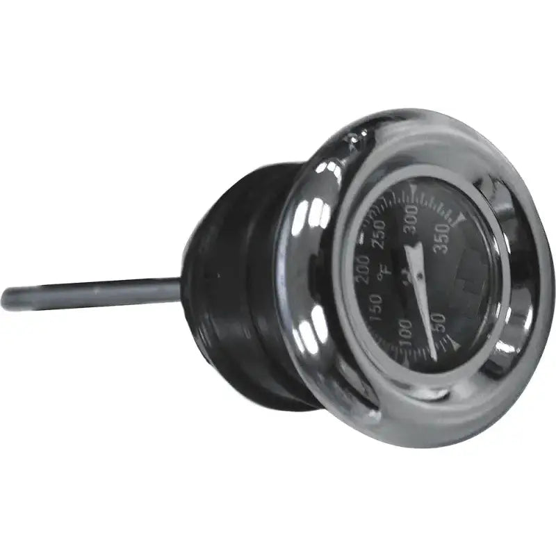 03-0091 Oil Temp Gauge 2 3/4" Dipstick with Black Face, measures 50-350°F.