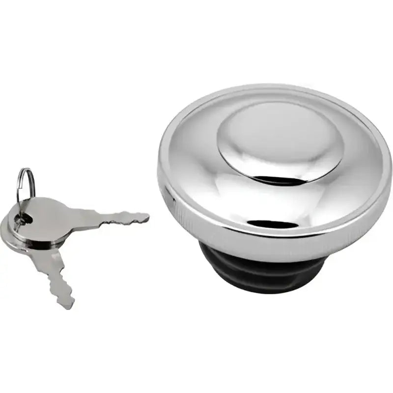 HARDDRIVE 03-0318A-B Gas Cap Screw In W/Lock&Cover Non Vented Chrome 82 95
