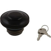 HARDDRIVE 03-0320AB-A Gas Cap Screw In W/Lock&Cover Vented Black