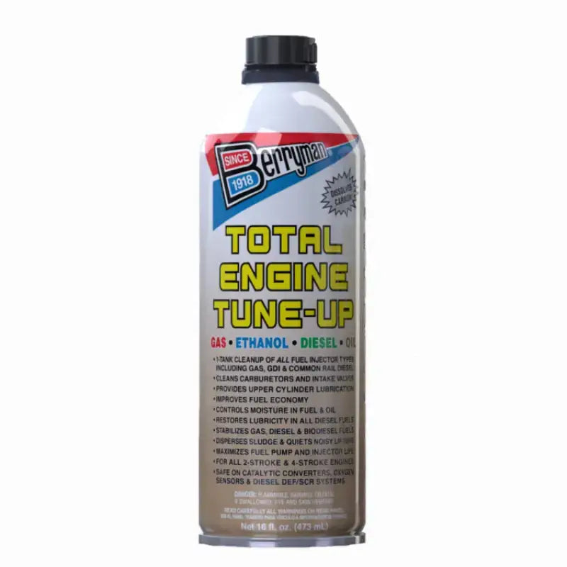 Berryman Che B-12 Motor Tune-Up, 16 fl. oz. bottle for gas, ethanol, diesel, and oil engines, revitalizes engine performance, improves fuel economy, and reduces emissions.