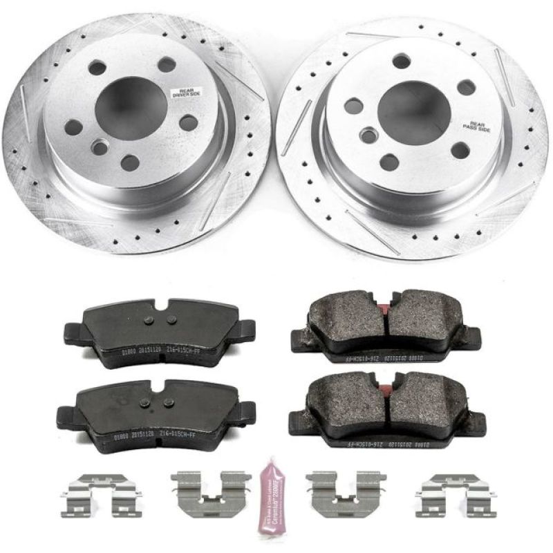 PowerStop K7750 Power Stop 14-19 Mini Cooper Rear Z23 Evolution Sport Brake Kit