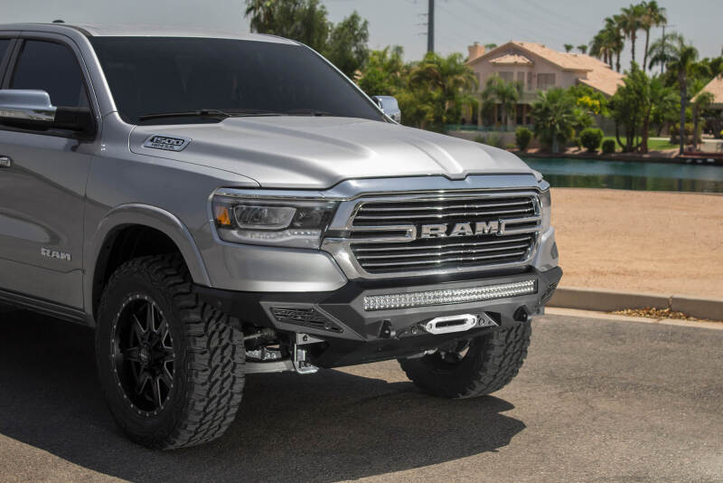 Addictive Desert Designs F551422770103 Addictive Desert Designs 19 Ram 1500 Stealth Fighter Front Bumper w/ Winch Mount & Sensor Cut Outs - F551422770103