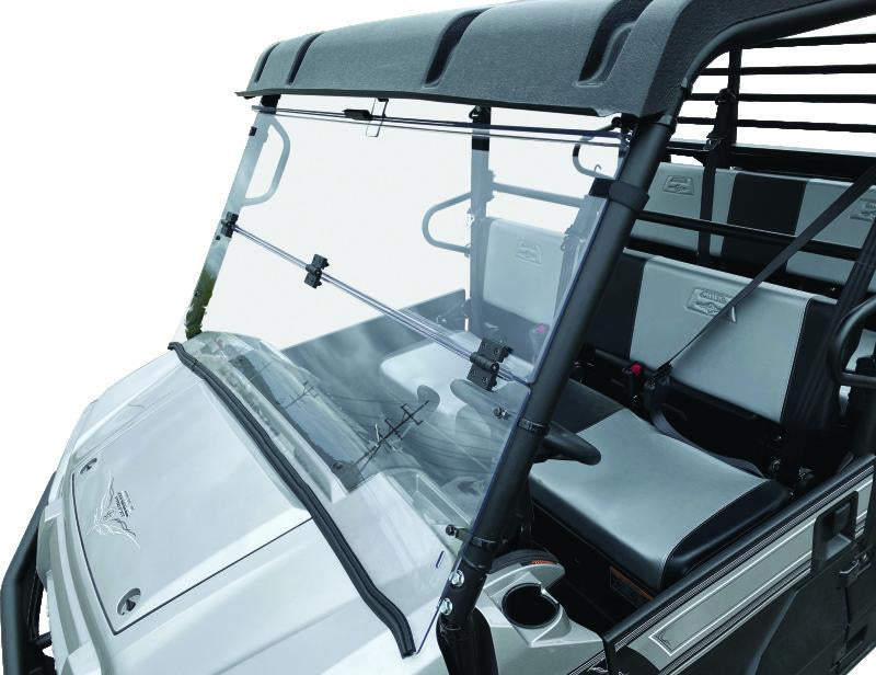 QuadBoss 375787 QuadBoss 16-22 Kawasaki KAF820 Mule Pro-DX Windbreak Folding Windshield - 375787