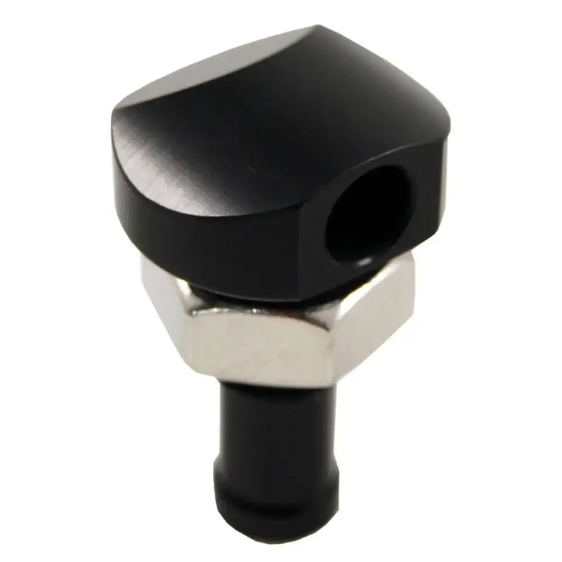 04-03-001 Billet Thru Hull Water Fitting Black 3/8’’ 90 Deg. - Thru-Hull Fittings