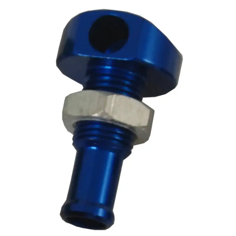 04-03-002 Billet Thru Hull Water Fitting Blue 3/8’’ 90 Deg. - Thru-Hull Fittings