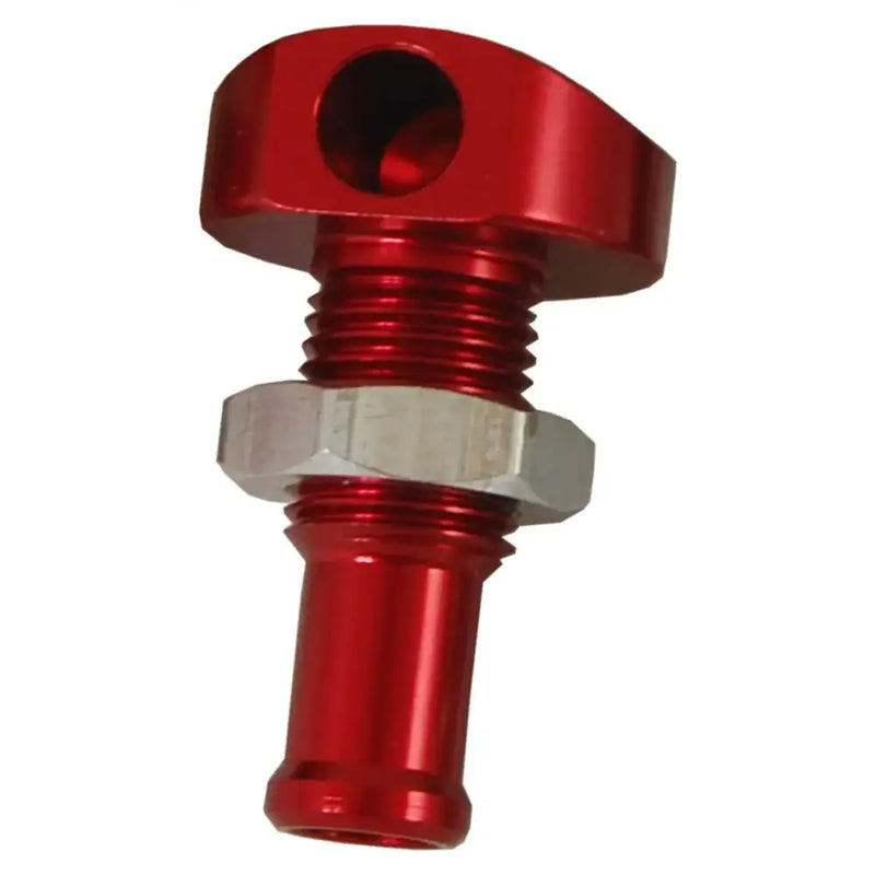 04-03-007 Billet Thru Hull Water Fitting Red 3/8’’ 90 Deg. - Thru-Hull Fittings