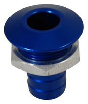04-03-022 Billet Thru Hull Water Fitting Bilge Pump Outlet Blue - Thru-Hull Fittings