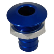 04-03-022 Billet Thru Hull Water Fitting Bilge Pump Outlet Blue - Thru-Hull Fittings