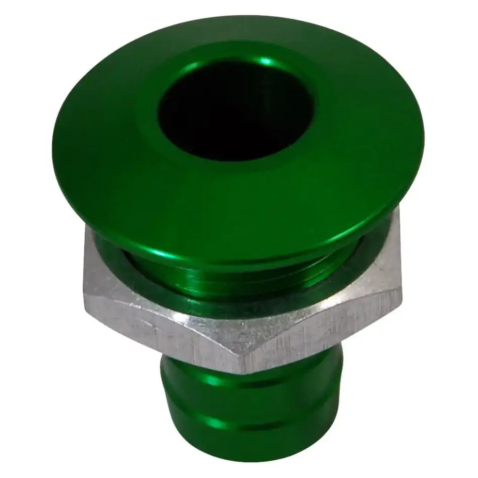 04-03-024 Billet Thru Hull Water Fitting Bilge Pump Outlet Green - Thru-Hull Fittings