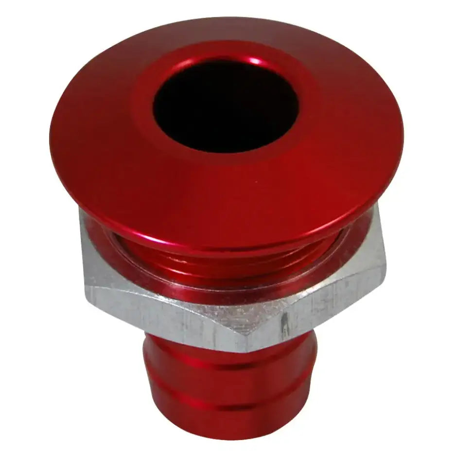 04-03-027 Billet Thru Hull Water Fitting Bilge Pump Outlet Red - Thru-Hull Fittings