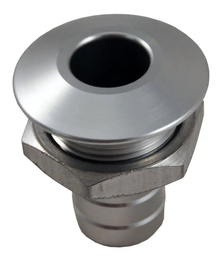 04-03-028 Billet Thru Hull Water Fitting Bilge Pump Outlet Natural - Thru-Hull Fittings