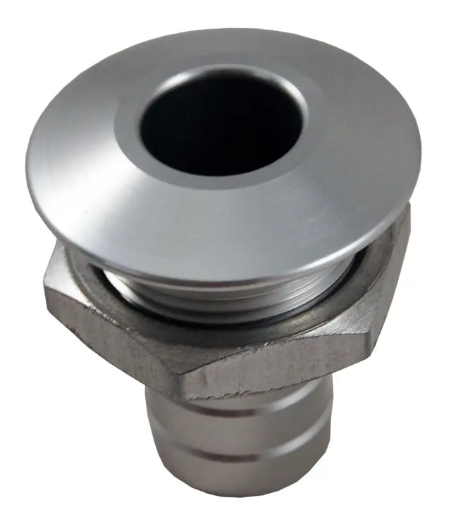 04-03-028 Billet Thru Hull Water Fitting Bilge Pump Outlet Natural - Thru-Hull Fittings