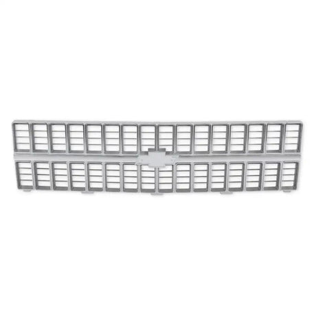 Silver Chevrolet grille from the 04-174 Holley 1981-82 C/K Grille with Bowtie Mount