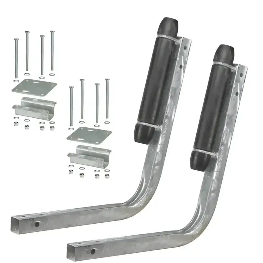 Galvanized boat trailer roller assembly with anti-vibration foam inser for smooth rides