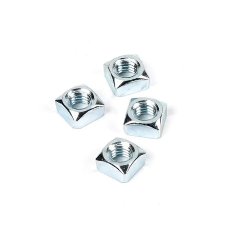 Four square metal heavy hex nuts for auto parts on the 0410523 Key Auto Acc Nut-3/8-16
