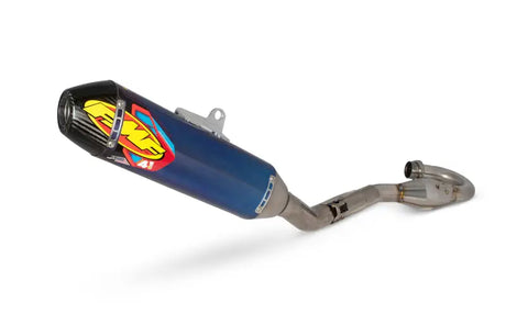 Blue and silver motorcycle exhaust system for RCT Sys Car Cap by Ano Factory