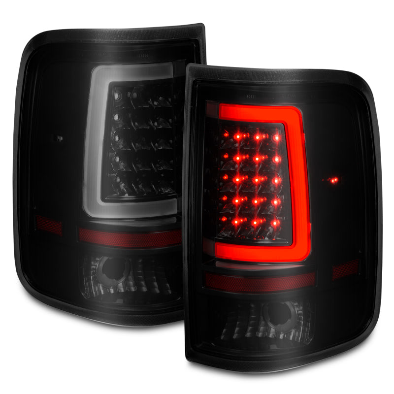 ANZO 311343 ANZO 2004-2006 Ford F-150 LED Tail Lights w/ Light Bar Black Housing Smoke Lens