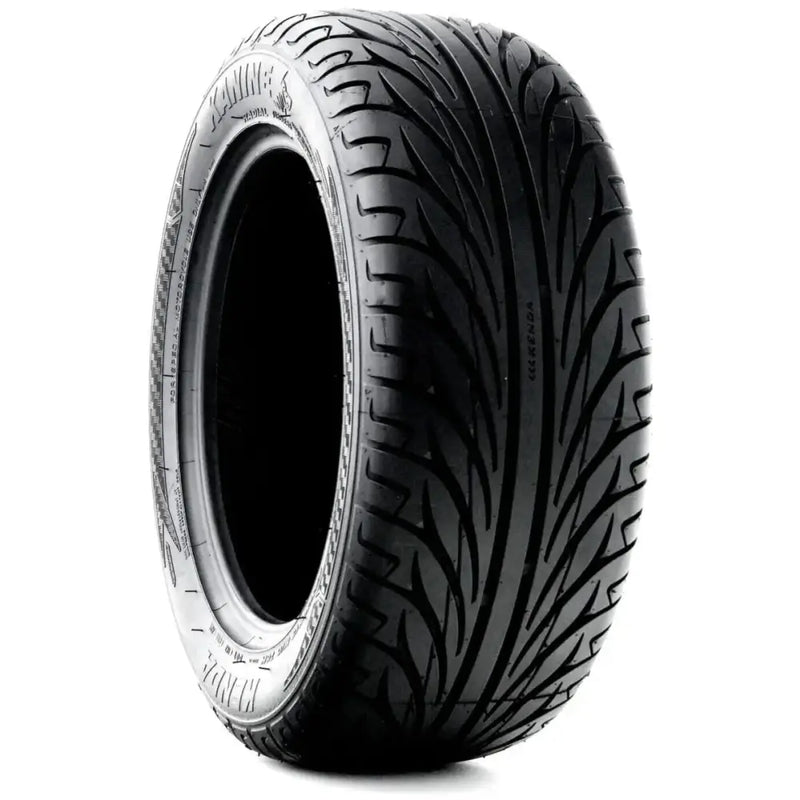 Black rubber tire with aggressive tread pattern for 042015002A1 Kenda Kanine Can-Am Spyder