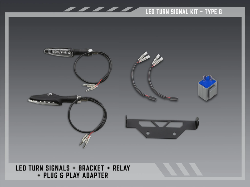 Yoshimura Fender Eliminator V2 Body 075BG-STD-G-K - FE Stnd Led Turn Sig Kit