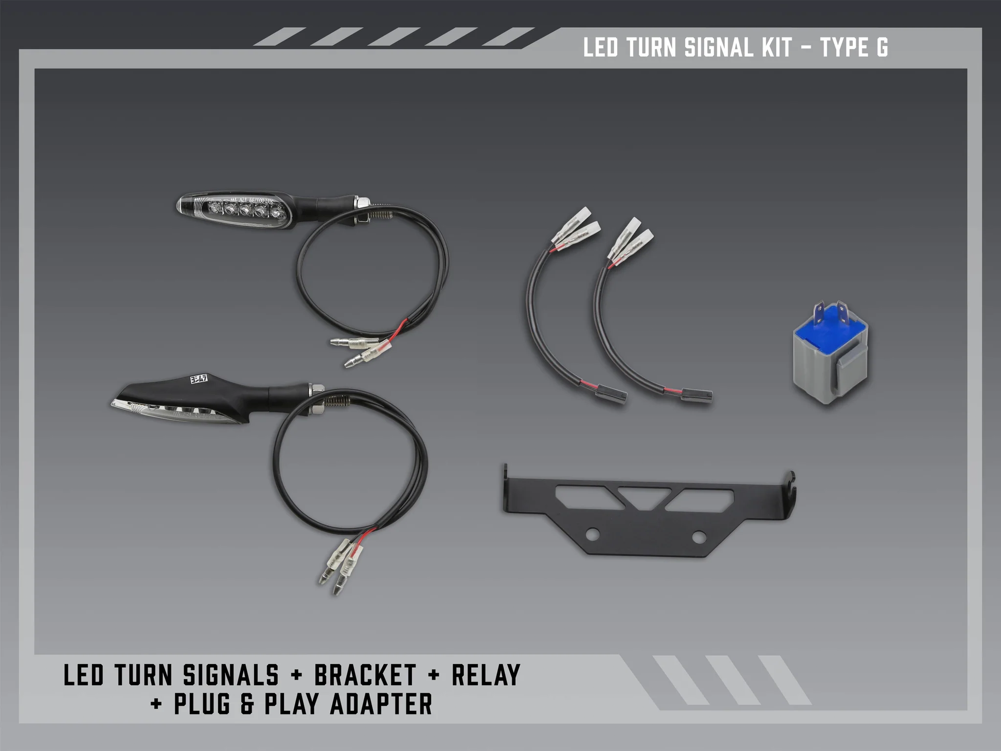 Yoshimura Fender Eliminator V2 Body 075BG-STD-G-K - FE Stnd Led Turn Sig Kit