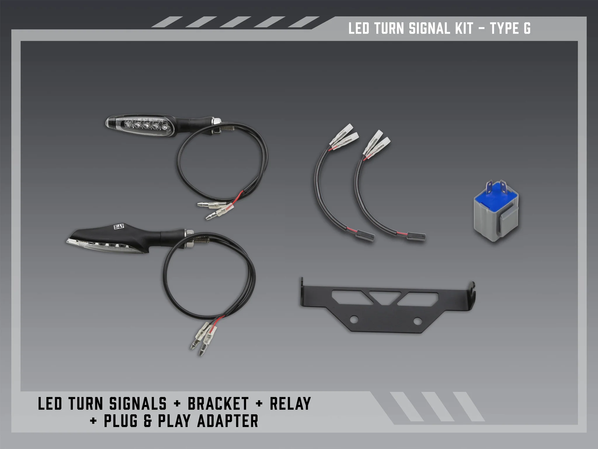 Yoshimura Fender Eliminator V2 Body 075BG-STD-G-K - FE Stnd Led Turn Sig Kit