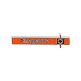 Orange and silver Cheyenne dash emblem for Holley dash emblem on 05-182 Holley dash